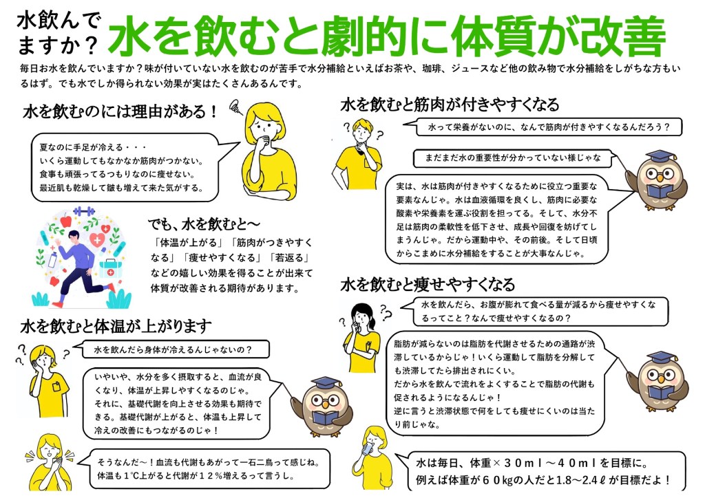 水飲んでますか？水を飲むと劇的に体質が改善